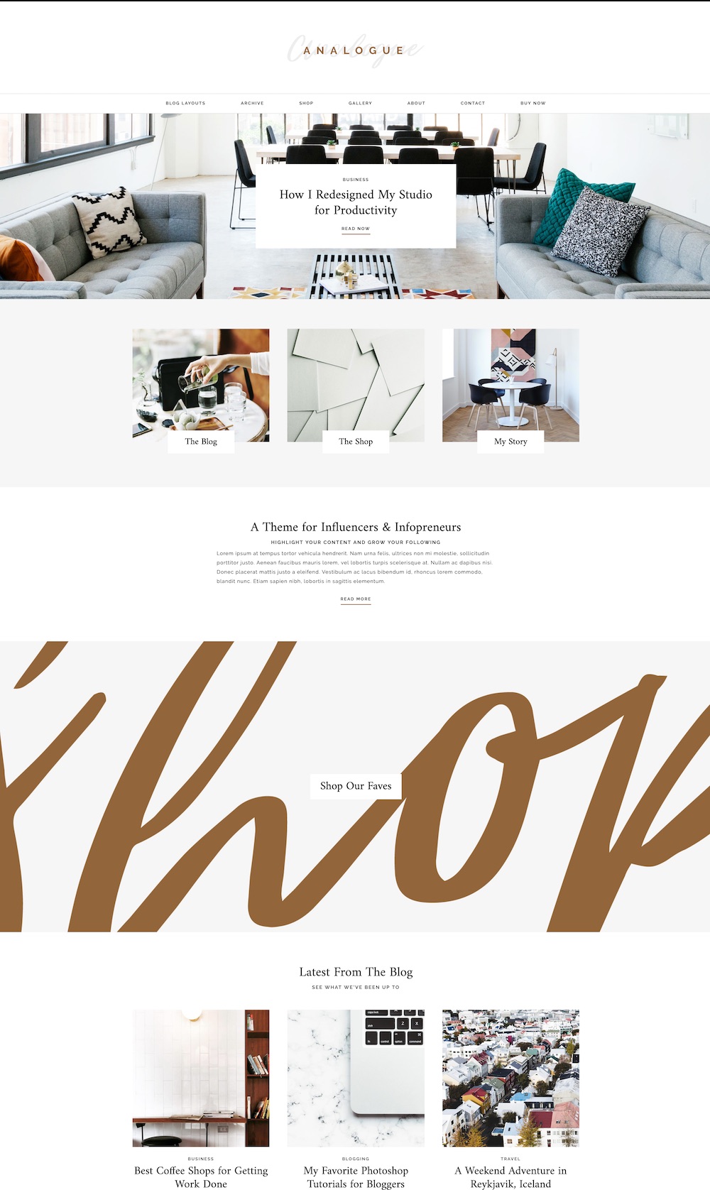 Analogue WordPress theme | The best WordPress themes for bloggers